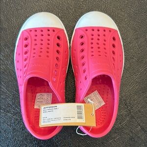 Native Kids Shoes Jefferson Pink and White